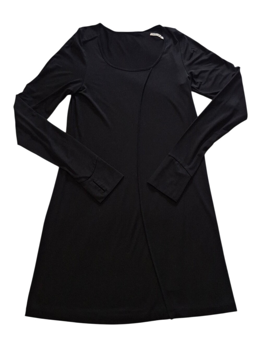 NFP Studio Black Rayon/Spandex Long Sleeve Curve Seam Dress Size 4/Large - Picture 2 of 9